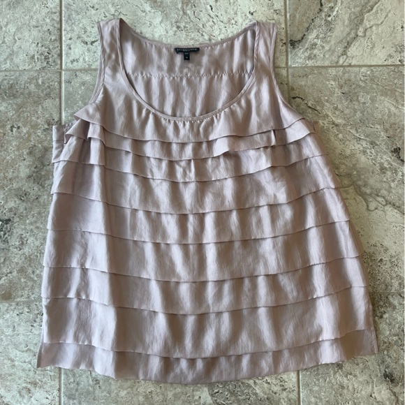 Eileen Fisher Women's Moon Silk Habutai Tiered Tank Top in Pink, size 1X - Picture 7 of 8